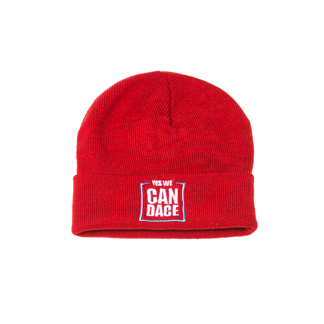 Yes We Candace Block Beanie - Red