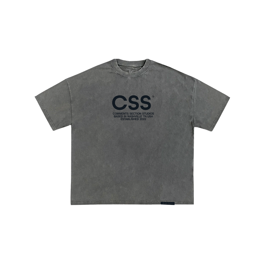 BC Comments Section Studio Oversize Tee - Charcoal