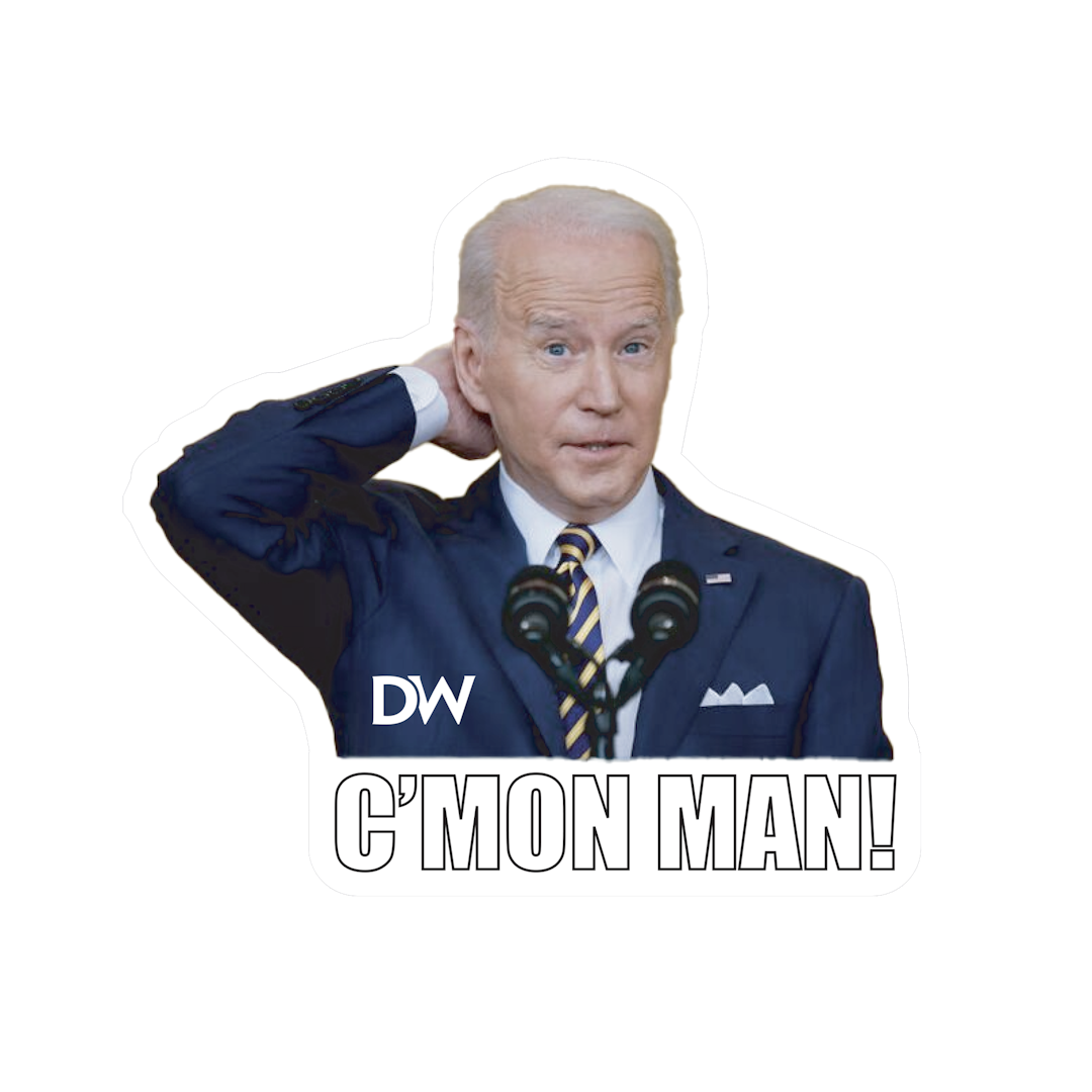 Biden - C'mon Man Sticker