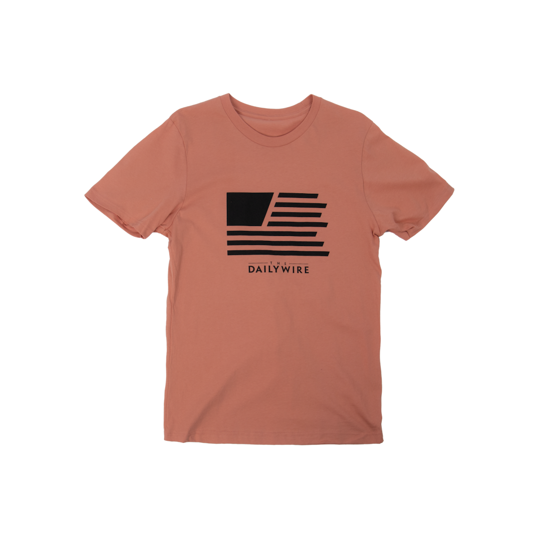 Daily Wire Flag T-Shirt - Coral Brown